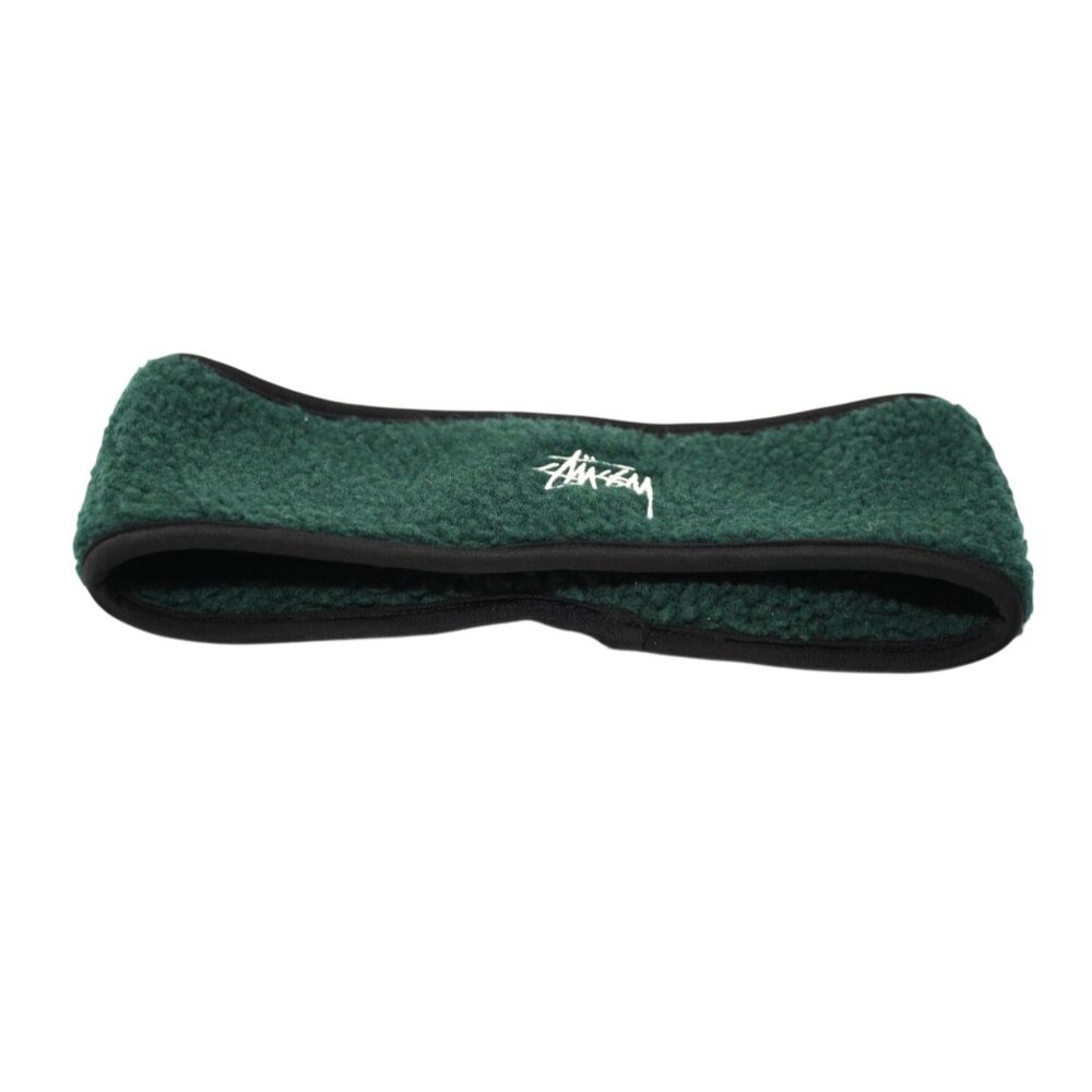 Stussy Polar Fleece Headband in Forest Green
